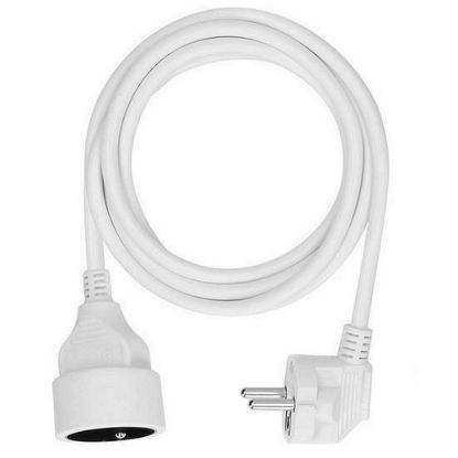 Obrázek Solight prodlužovací přívod - spojka, 1 zásuvka, 2m, 3 x 1mm2, bílá