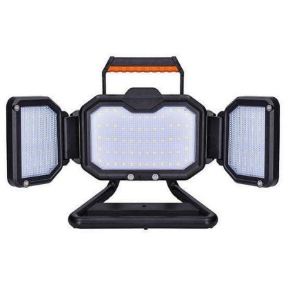 Obrázek Solight LED reflektor 30 W, přenosný, nabíjecí, 3000lm, oranžovo- černý