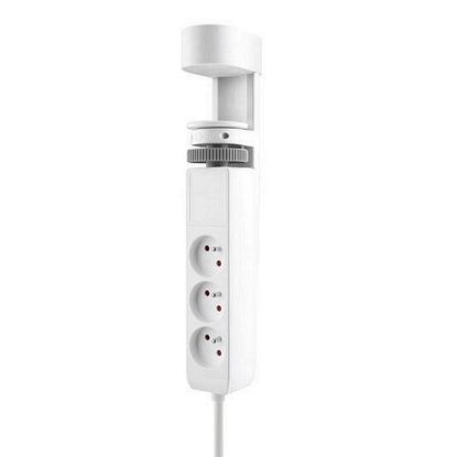 Obrázek Solight 3z + USB A+C přenosné stolní zásuvky, 2m, bílá, USB rychlonabíječka 20 W PD