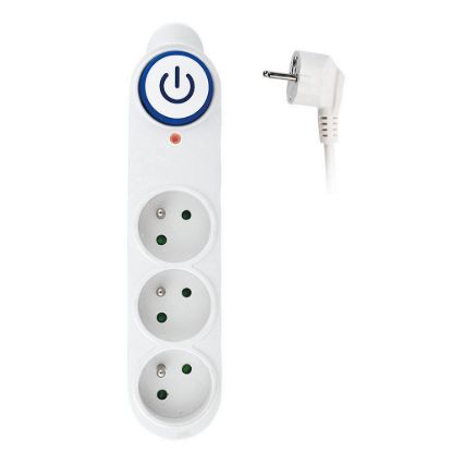 Obrázek Solight přepěťová ochrana, 3 zásuvky, 1, 5m, bílá