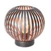 Obrázek Solight kovová kulatá lucerna se žárovkou s micro LED, teplá bílá, měděná, 3xAA, 19cm
