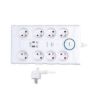 Obrázek Solight přepěťová ochrana, 8z, USB A+C, 2m, bílá