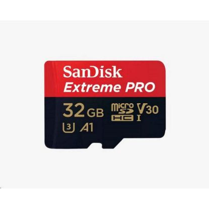 Obrázek SanDisk Micro SDXC karta 32 GB Extreme PRO (100MB/ s, Class 10 UHS- I V30) + adaptér
