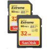 Obrázek SanDisk SDHC karta 32 GB Extreme (90MB/ s V30 UHS- I U3) 2- pack