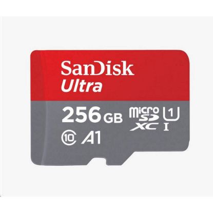 Obrázek SanDisk MicroSDXC karta 256 GB Ultra (100MB/ s, Class 10, Android) + adaptér