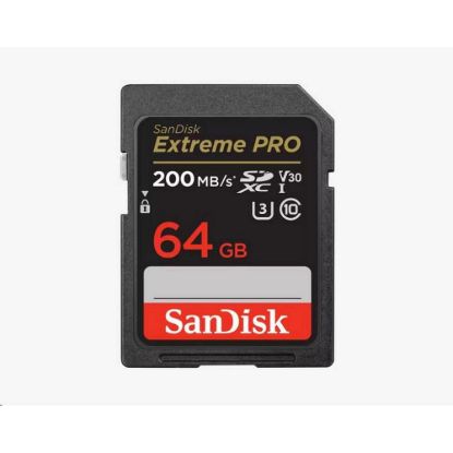 Obrázek SanDisk SDXC karta 64 GB Extreme PRO (200 MB/ s Class 10, UHS- I U3 V30)