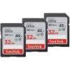 Obrázek SanDisk SDHC karta 32 GB Ultra (R: 120/ W: 120 MB/ s, UHS- I, C10), 3- Pack