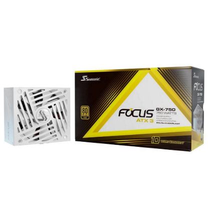 Obrázek SEASONIC zdroj 750 W Focus GX- 750 White, 80+ GOLD, ATX 3.1, PCIe 5.1