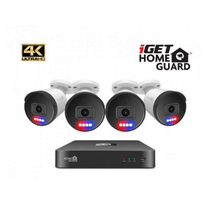 Obrázek iGET HOMEGUARD HGNVK88504 - PoE 4K UltraHD NVR CCTV 8CH + 4x kamera