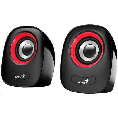 Obrázek GENIUS repro SP- Q160 Red, 2.0, 6 W, USB napájení, 3, 5" jack, černo- červené