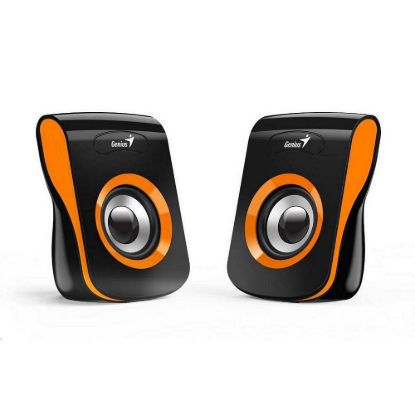 Obrázek GENIUS repro SP- Q180 Orange, 2.0, 6 W, USB napájení, 3, 5" jack, černo- oranžové