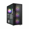 Obrázek Fortron skříň Midi Tower CUT592, průhledná bočnice, E- ATX, 4x ARGB ventilátor