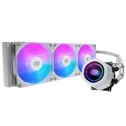 Obrázek Cooler Master vodní chladič MasterLiquid Core Nex Digital 360 White ARGB, 3x 120mm, ARGB, LGA1851, AM5, Bílá