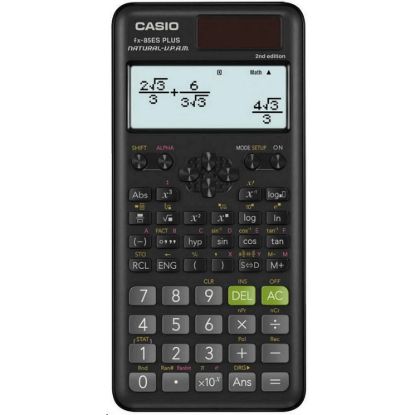 Obrázek CASIO kalkulačka FX 85 ES Plus 2E, černá, školní, desetimístná