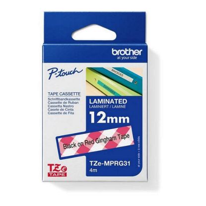 Obrázek BROTHER Originální Brother TZe- MPRG31 - se vzorem červených kachliček, šířka 12 mm
