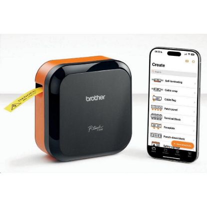 Obrázek BROTHER tiskárna štítků PT- E720BTZ - 12, 24mm, pásky, mobilní, Tiskárna Štítků pro průmysl a elekt
