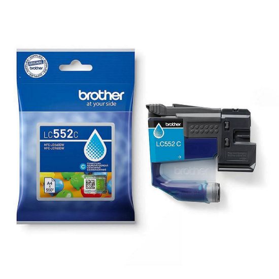 Obrázek BROTHER INK LC- 552C - cyan- cca 550stran, pro MFC- J3660 MFC- J3960
