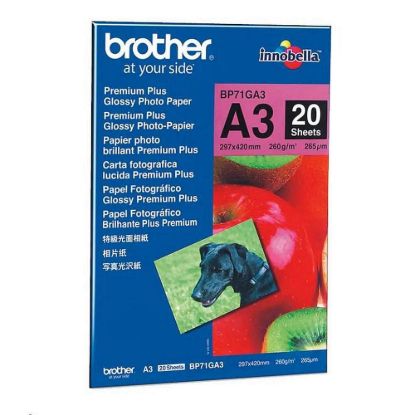 Obrázek BROTHER Paper BP- 71 foto lesklý A3/ 20ks