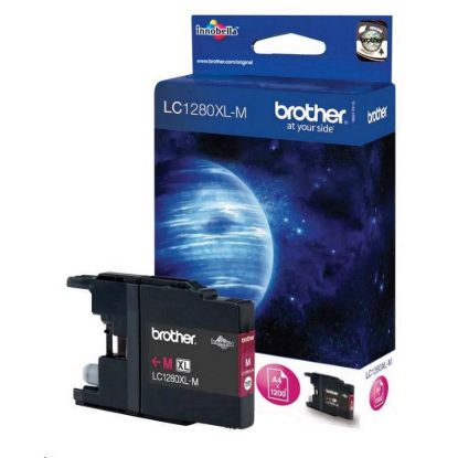 Obrázek BROTHER INK LC- 1280XLM, purpurový inkoust pro MFC- J6910DW, 1 200 str.