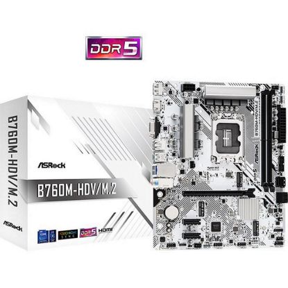Obrázek ASRock MB Sc LGA1700 B760M- HDV/ M.2, Intel B760, 2xDDR5, 1xDP, 1xHDMI, 1xVGA, mATX