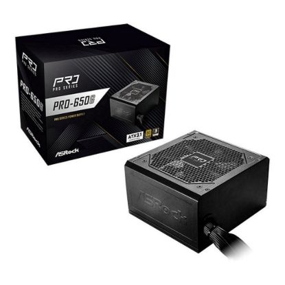 Obrázek ASROCK zdroj PRO- 650G, 650 W, 80Plus Gold, 120 mm, ATX 3.1