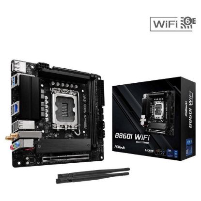 Obrázek ASRock MB Sc LGA1851 B860I WiFi, Intel B860, 2xDDR5, 1xDP, 1xHDMI, WiFi, Mini- ITX