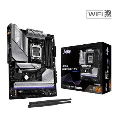 Obrázek ASRock MB Sc AM5 B850 LiveMixer WiFi, AMD B850, 4xDDR5, 1xDP, 1xHDMI, WiFi, ATX
