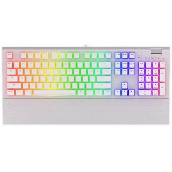 Obrázek ENDORFY Klávesnice Omnis Pudding Onyx White Brown, Mechanická, USB, ARGB, bílá