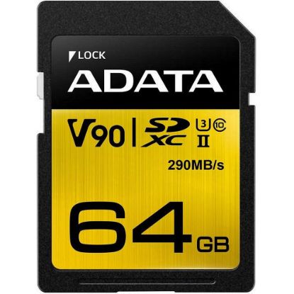 Obrázek ADATA SDXC karta 64 GB UHS- I U3 Class 10, Premier One (R: 290MB / W: 260MB)