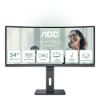 Obrázek AOC MT VA LCD WLED 34" CU34P3CV - VA panel, 3440 x 1440, HDMI, DP, USB- C, 4xUSB 3.2, repro, vysk. stavitelny, zakriven