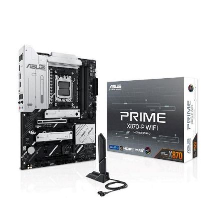 Obrázek ASUS MB Sc AM5 PRIME X870- P WIFI, AMD X870, 4xDDR5, 1xHDMI, 2xUSB4, WiFi