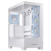 Obrázek ASUS case A31 PLUS TG ARGB, Mid Tower, Průhledná bočnice, 4 x 120mm ARGB Fan, ARGB Hub, bílá