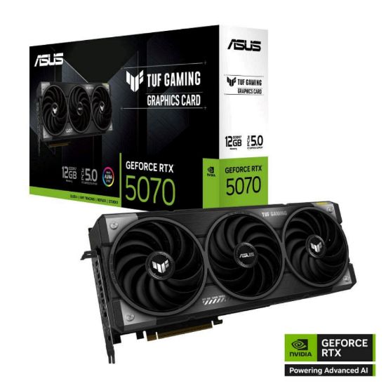 Obrázek ASUS VGA NVIDIA GeForce RTX 5070 TUF GAMING 12 GB, 12 GB GDDR7, 3xDP, 1xHDMI