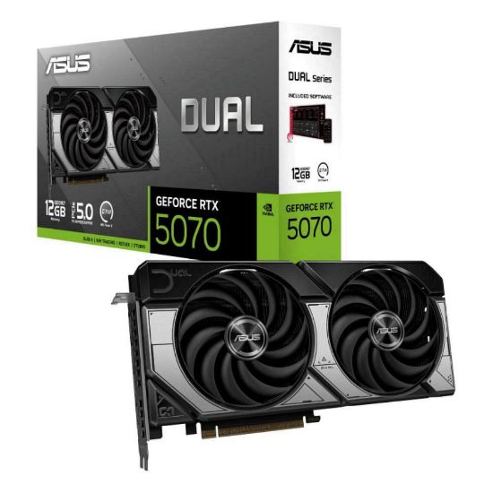 Obrázek ASUS VGA NVIDIA GeForce RTX 5070 DUAL 12 GB, 12 GB GDDR7, 3xDP, 1xHDMI