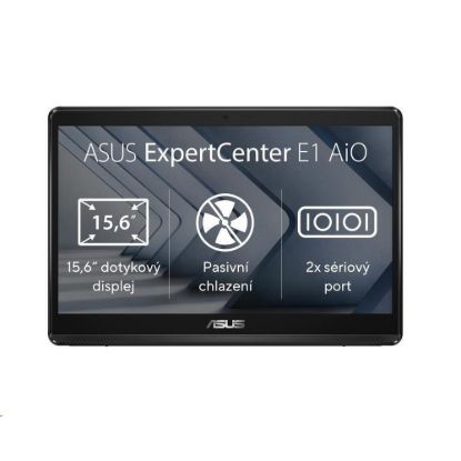 Obrázek ASUS PC AiO ExpertCenter E1 (E1600 WKAT- 8128M), Celeron N4500, 15.6" 1920 x 1080, 8 GB, 128 GB SSD, UHD, bez OS, Black