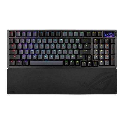Obrázek ASUS klávesnice ROG Azoth 96 HE, Mechanická, Bezdrátová, BT, RF 2.4GHz, CZ/ SK, černá