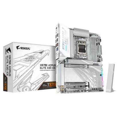 Obrázek GIGABYTE MB Sc AM5 X870E A PRO X ICE, AMD X870E, 4xDDR5, 2x USB- C, 2xHDMI, ATX