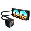 Obrázek GIGABYTE Vodní chladič GAMING 240, 2 x 120mm, ARGB, LGA1851, AM5, černá