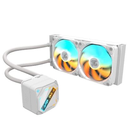 Obrázek GIGABYTE Vodní chladič GAMING 240 ICE, 2 x 120mm, ARGB, LGA1851, AM5, bílá