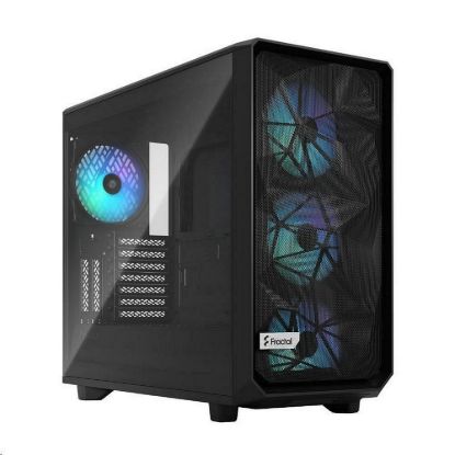 Obrázek FRACTAL DESIGN skříň Meshify 2 RGB Black TG Light Tint, USB 3.1 Type- C, 2x USB 3.0, bez zdroje, E- ATX