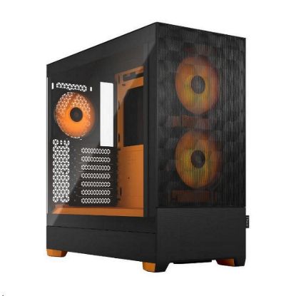 Obrázek FRACTAL DESIGN skříň Pop Air RGB Orange Core TG Clear Tint, 2x USB 3.0, bez zdroje, ATX