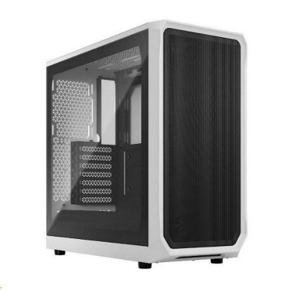 Obrázek FRACTAL DESIGN skříň Focus 2 White TG Clear Tint, 2x USB 3.0, bez zdroje, mATX