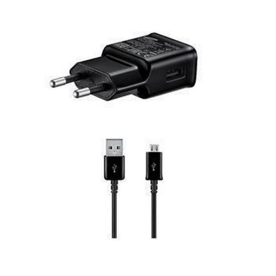 Obrázek Samsung 15 W Cestovní nabíječka + microUSB Datový Kabel Black (OOB Bulk)