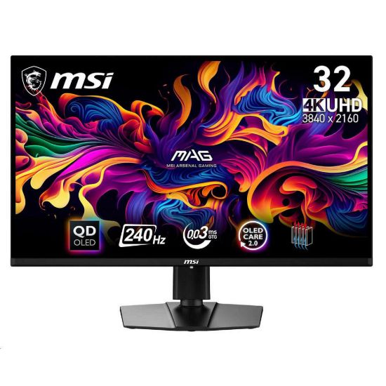 Obrázek MSI LCD MAG 321UPX QD- OLED, 31, 5" 3840 x 2160, 240 Hz, 0, 03 ms, USB, DP, HDMI, Audio, VESA, Black