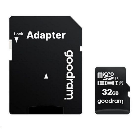 Obrázek GOODRAM MicroSDHC karta 32 GB M1AA, UHS- I Class 10, U1 + adaptér