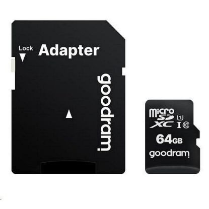 Obrázek GOODRAM MicroSDXC karta 64 GB M1AA, UHS- I Class 10, U1 + adaptér