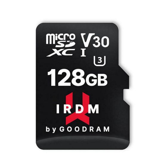 Obrázek GOODRAM microSDXC karta 128 GB IRDM (R: 100/ W: 70 MB/ s), UHS- I Class 10, U3, V30 + Adapter