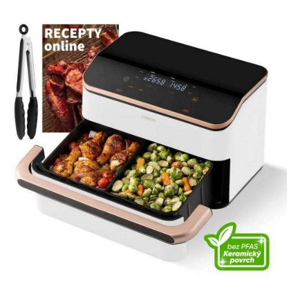 Obrázek Cosori Dual Blaze TwinFry chytrá horkovzdušná fritéza10 L, keramika, bílá