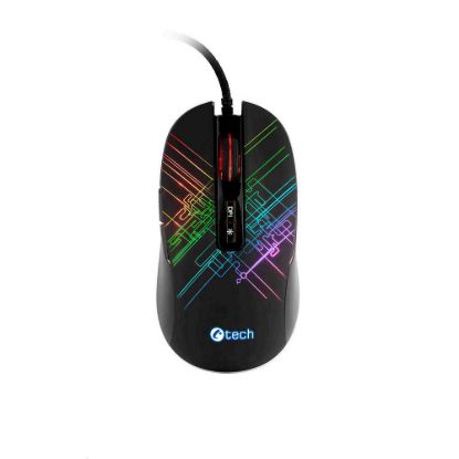 Obrázek C- TECH herní myš Dusk, casual gaming, 3200 DP I, RGB podsvícení, USB