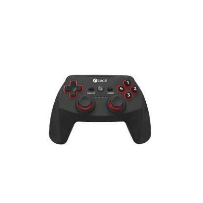 Obrázek C- TECH Gamepad Khort pro PC/ PS3/ Android, 2x analog, X- input, vibrační, bezdrátový, USB